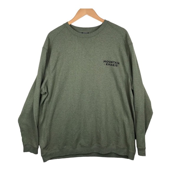 Mountain Khakis Dark Green Big Mountain Logo Print Fleece Lined Pullover SizeXXL - Picture 6 of 6